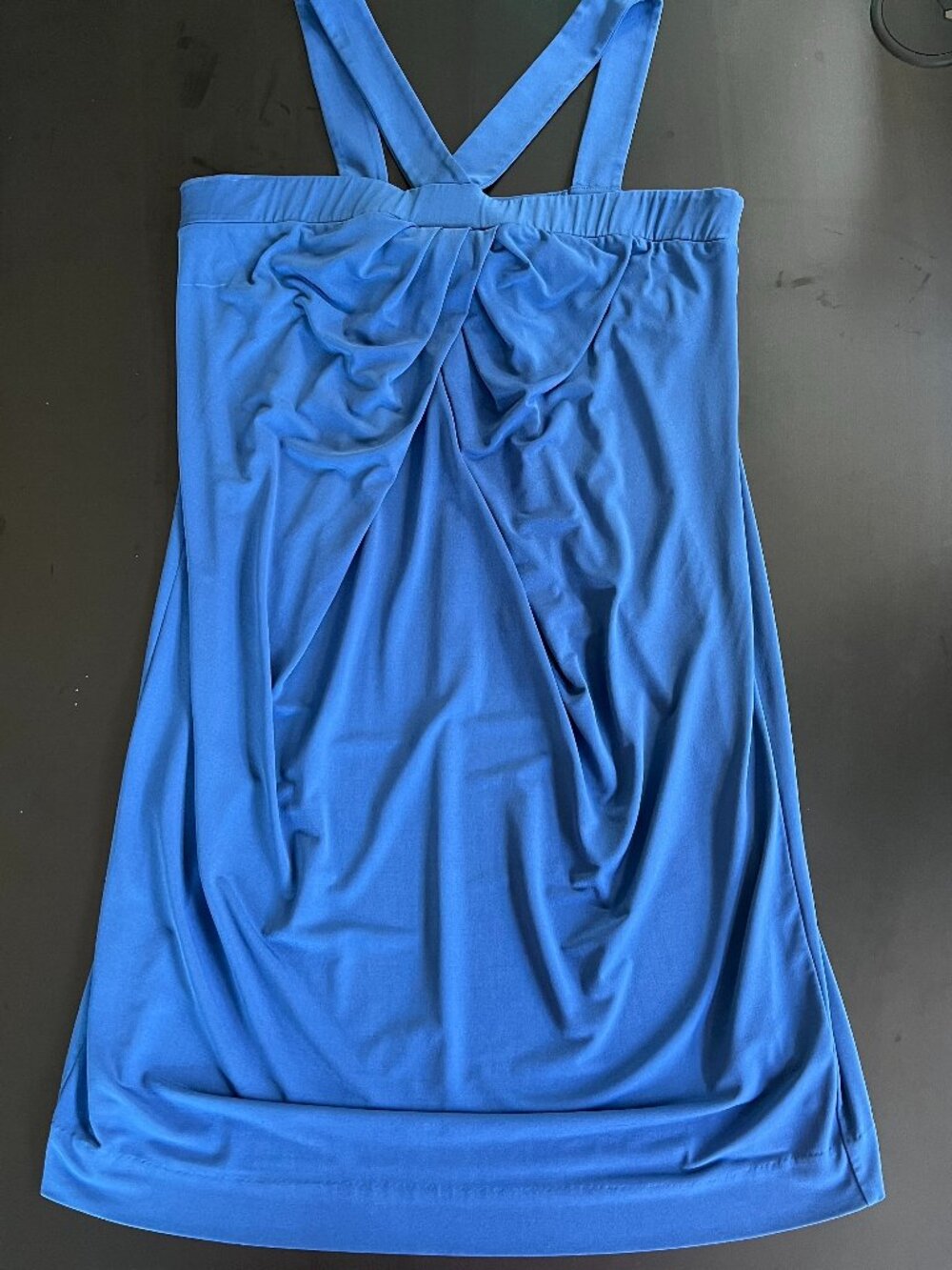 New York & Company V Strap Blue Tank Dress